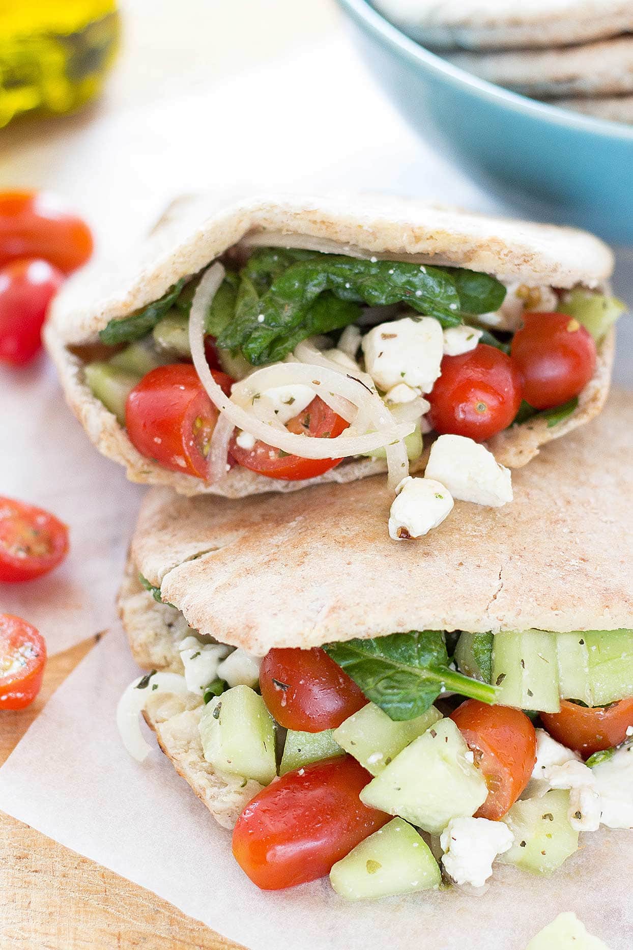 Greek Pitas (10 Min, Vegetarian) - Hurry The Food Up