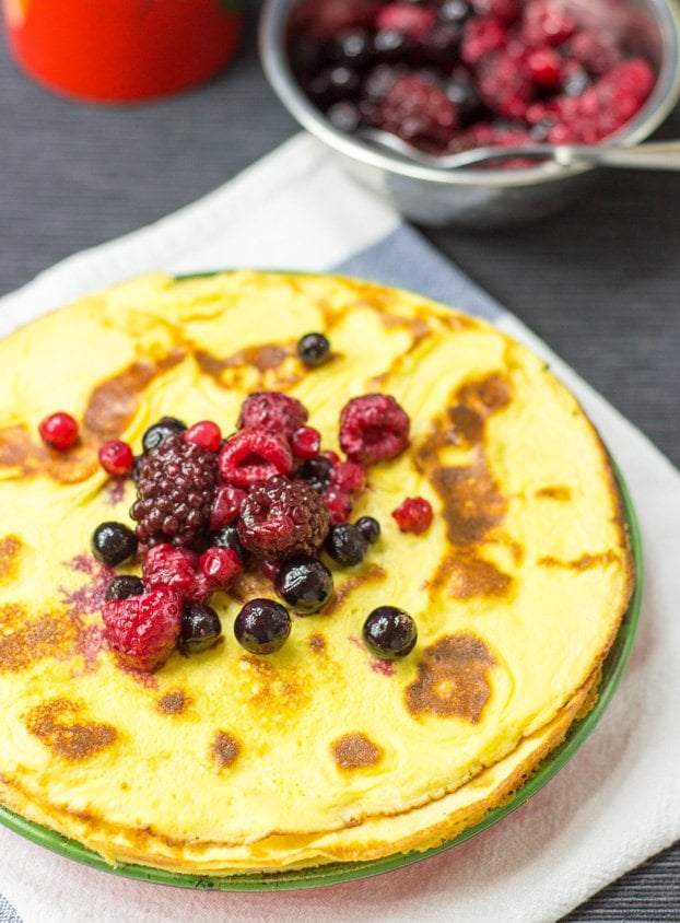 Easy 2-Ingredient French Omelette with Dairy Free Cream Cheese