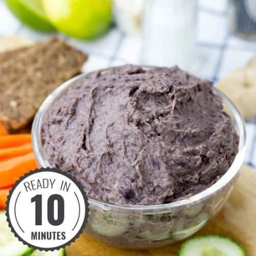 High Protein Vegan Black Bean Dip #vegan #dip #black beans | hurrythefoodup.com