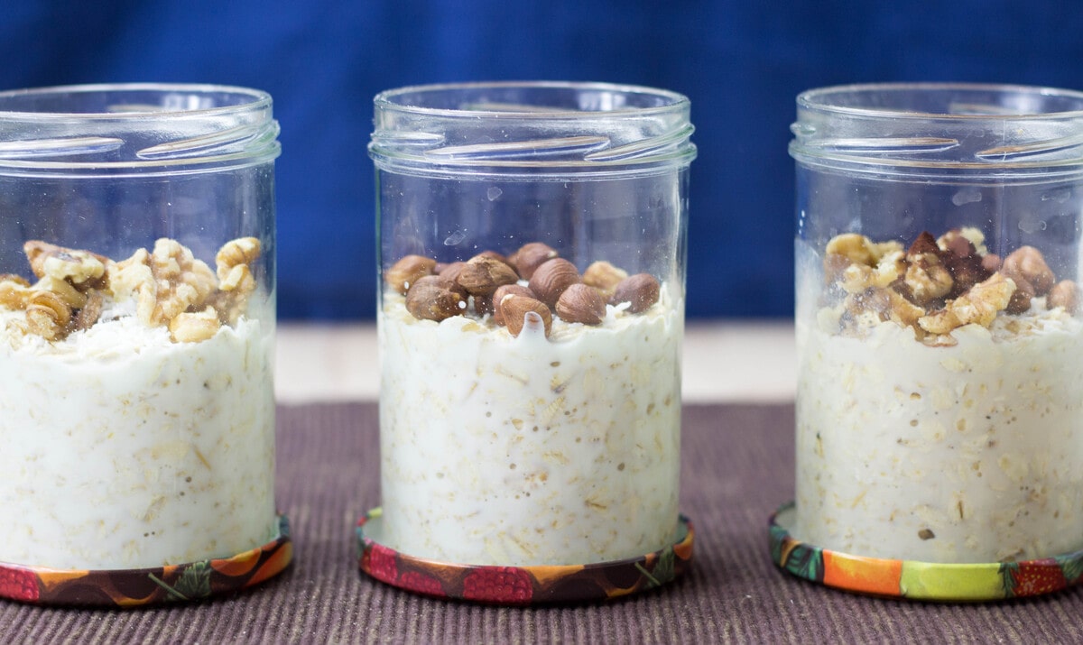 Overnight Oatmeal Jars, 3 ways - Family Food on the Table