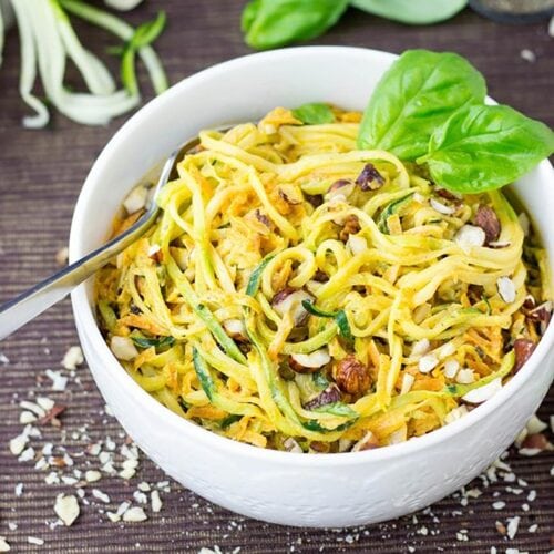 Zucchini Noodles Recipe Card Image | Hurry The Food Up