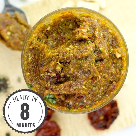 Red Pesto With Sun-Dried Tomatoes And Basil (8 Min, Vegan)