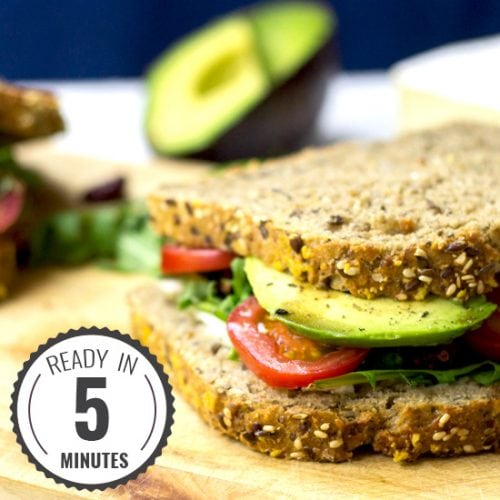 The Ultimate Avocado Sandwich - #vegetarian #healthy | hurrythefoodup.com