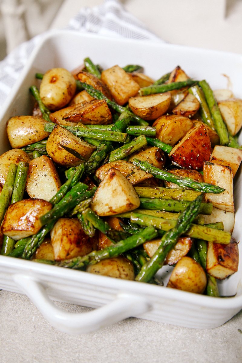 Balsamic Roasted Potatoes w/ Asparagus Balsamic Roasted Potatoes w/ Asparagus