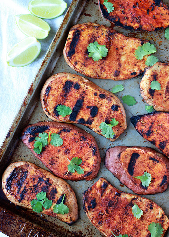 Smoky Grilled Sweet Potato Sliders Smoky Grilled Sweet Potato SlidersÂ