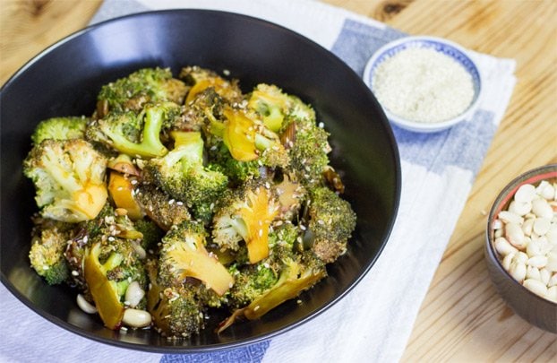 Vegan Broccoli Salad - High in Protein, Low in Carbs - really tasty! | hurrythefoodup.com