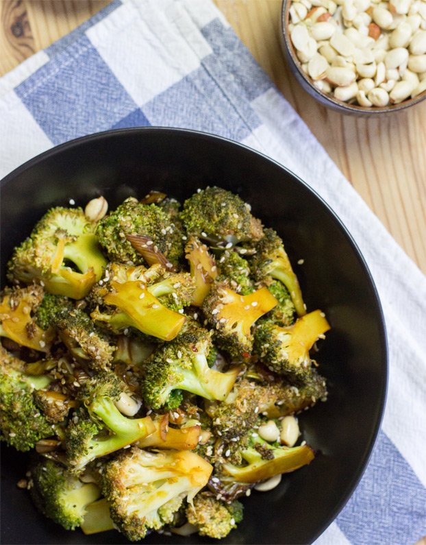 Vegan Broccoli Salad - High in Protein, Low in Carbs - really tasty! | hurrythefoodup.com