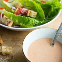 Vegan Caesar Dressing (and a cool salad suggestion!) | hurrythefoodup.com
