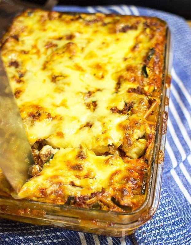 Vegetarian Zucchini Lasagna - better than any meat contemporary | hurrythefoodup.com