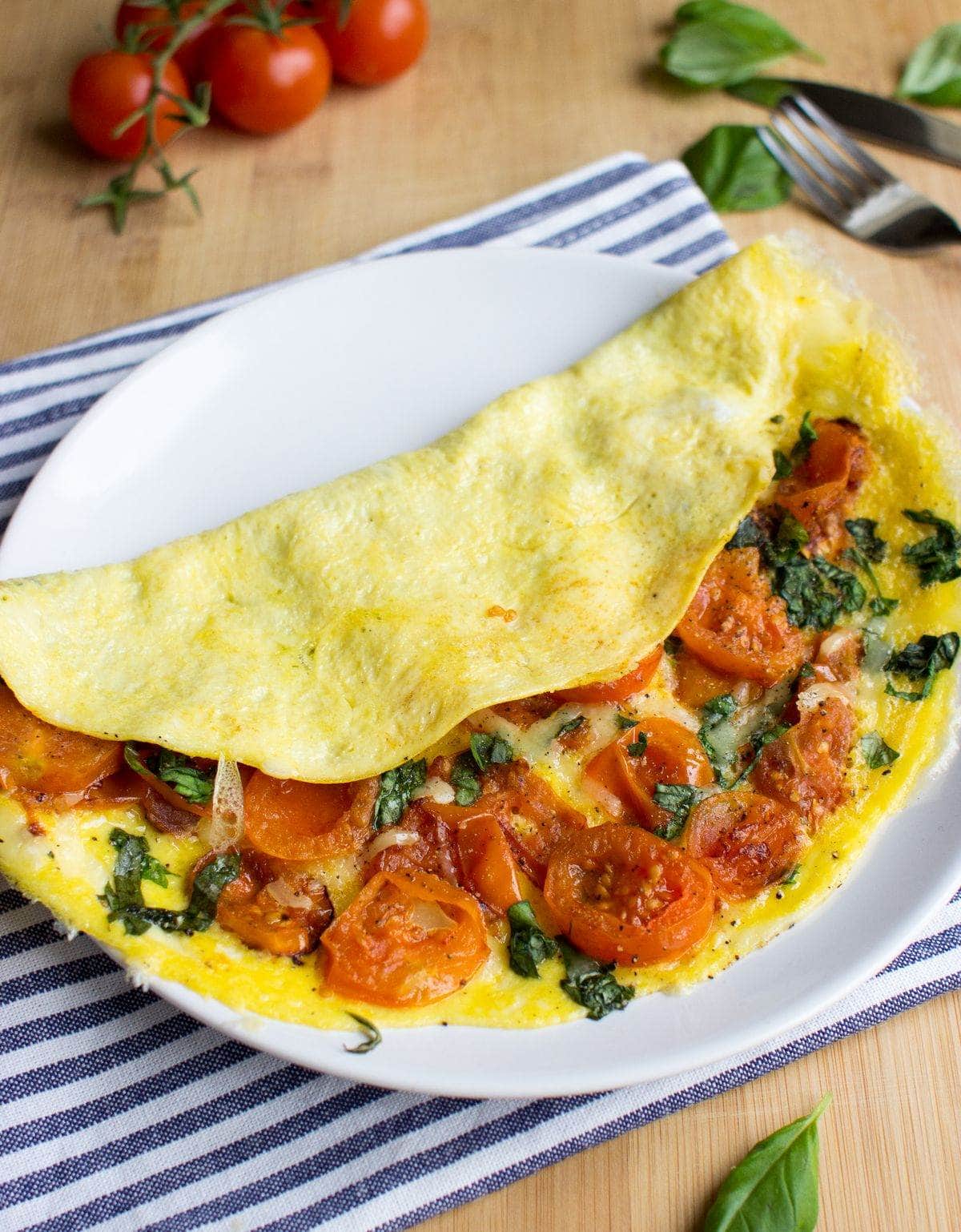 Easy Tomato Omelette - Perfect Every Time | hurrythefoodup.com