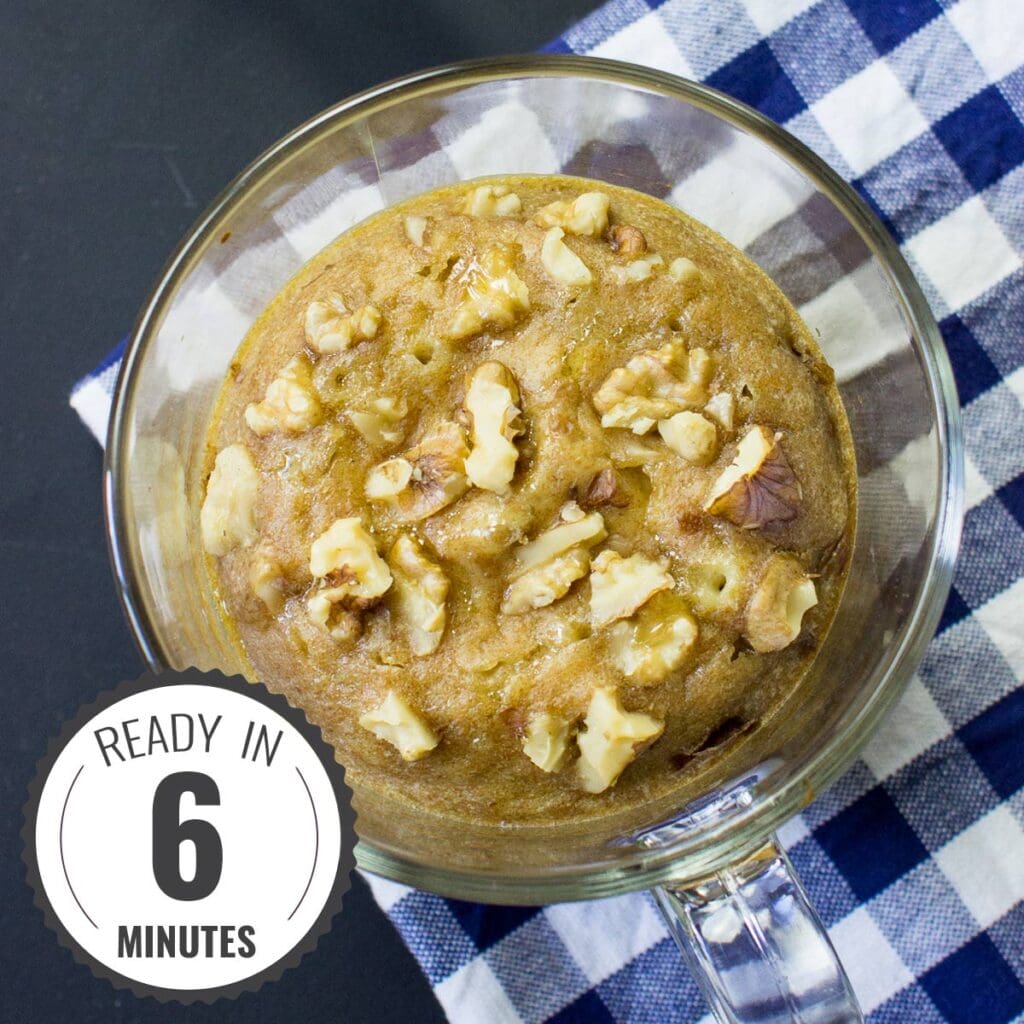 Banging Banana Mug Cake: In less than 7 minutes!