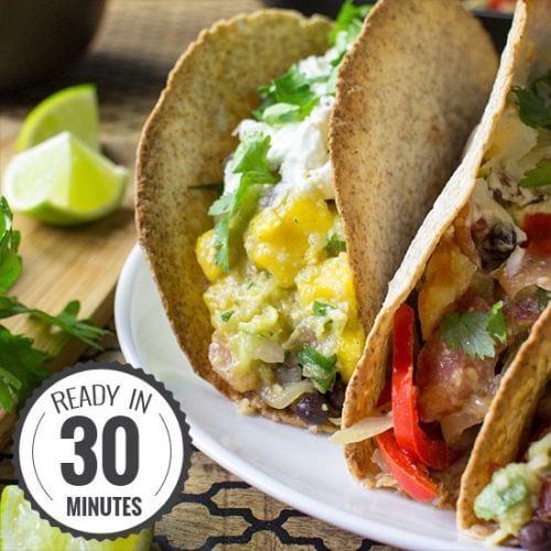 Mexican Vegetarian Tacos - Authentically Awesome | hurrythefoodup.com