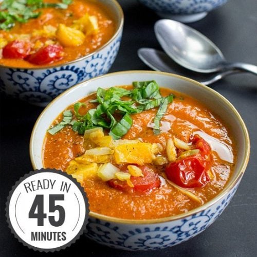 Pimped Vegan Tomato Soup - Not just your regular soup | hurrythefoodup.com