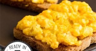 Perfect Scrambled Eggs with Cheese - Ready in 5 Mins | hurrythefoodup.com