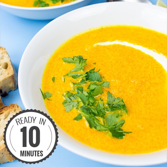 Carrot and Ginger Soup – souper fast!