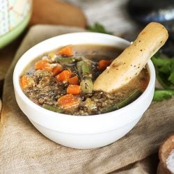 Creamy Coconut Curry Lentil Soup - Ready when you are | hurrythefoodup.com