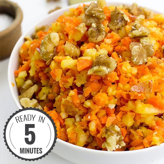 Refreshing Carrot and Apple Salad (Vegan, 6 ingredients)