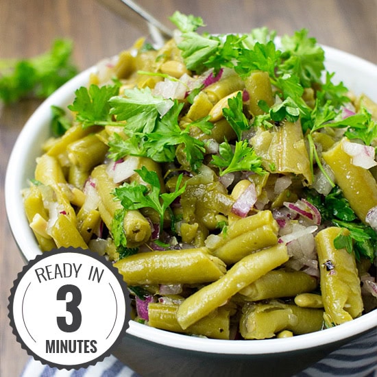 Easy Green Bean Salad (naturally vegan & ready in 3 mins)