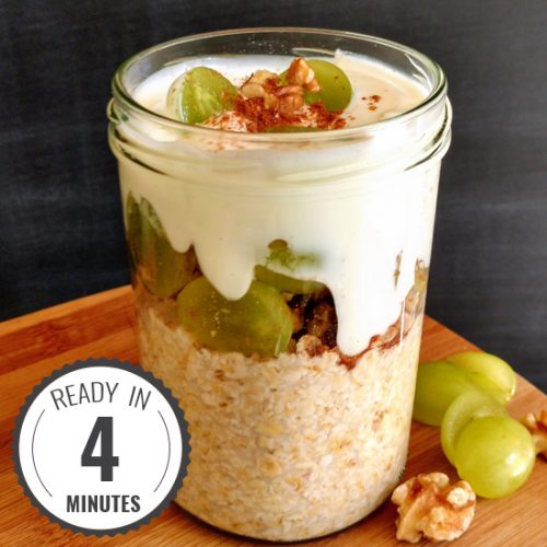 Grapes 'N Roses Overnight Oats | hurrythefoodup.com