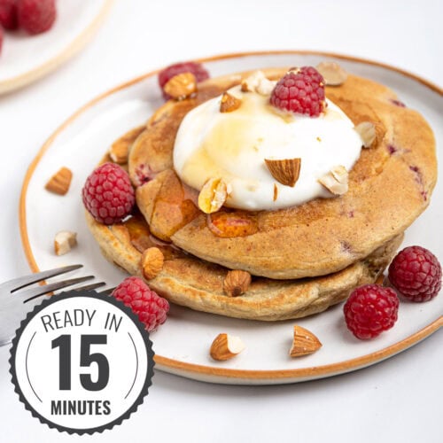 Raspberry Low Calorie Pancakes - Berry Bonanza | Hurry The Food Up