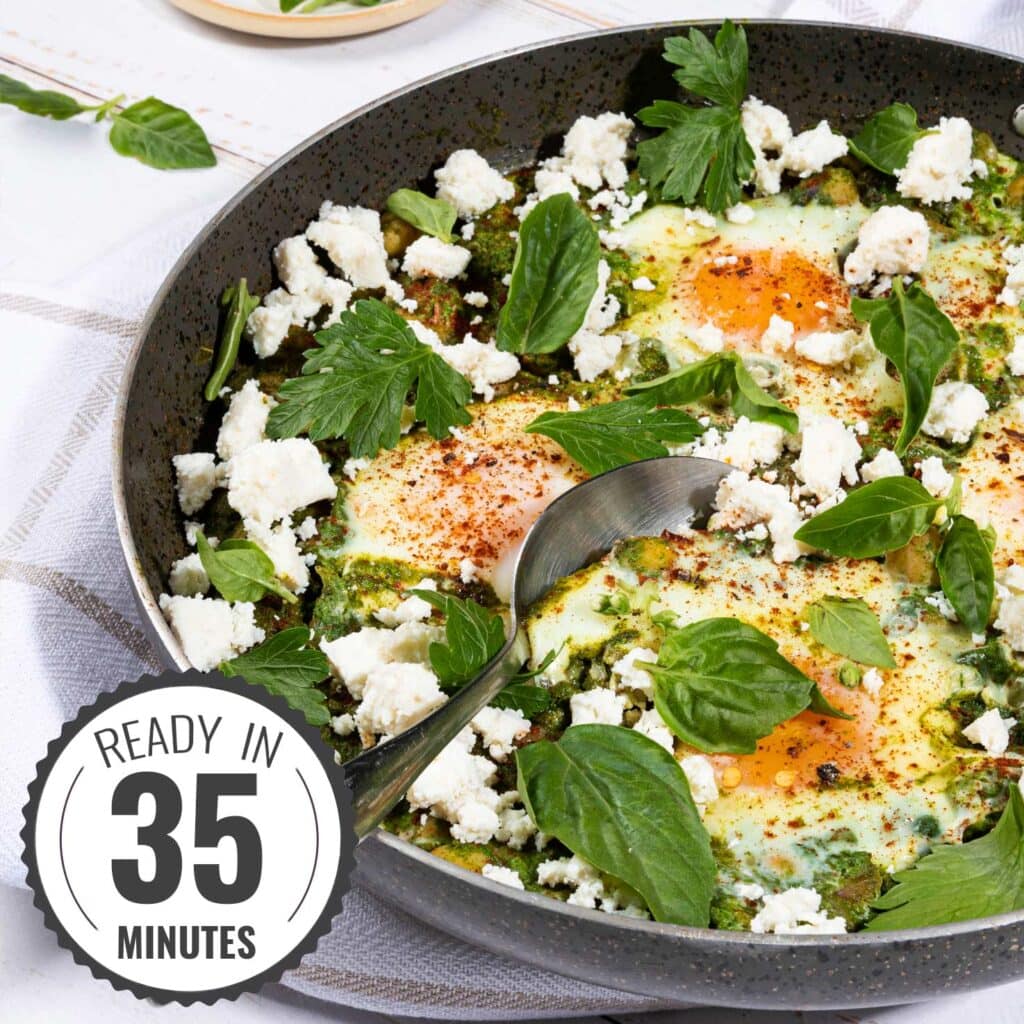 Spinach and Chickpea Bake – Green eggs & YUM!