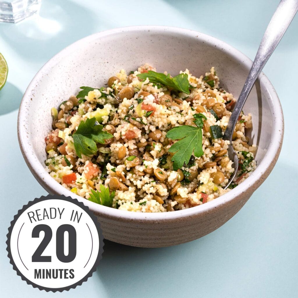 Lentil Tabbouleh – Make room for legumes!