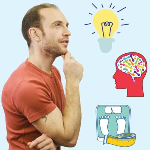 Dave with three cliparts related with mindset | Hurry The Food Up