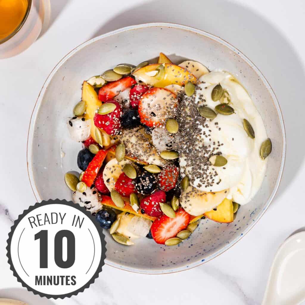 Healthy Weight Loss Fruit Salad with Yogurt