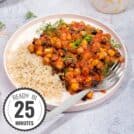 A plate of Mexican bean stew on a grey surface with a time stamp in the bottom left hand corner. | Hurry The Food Up