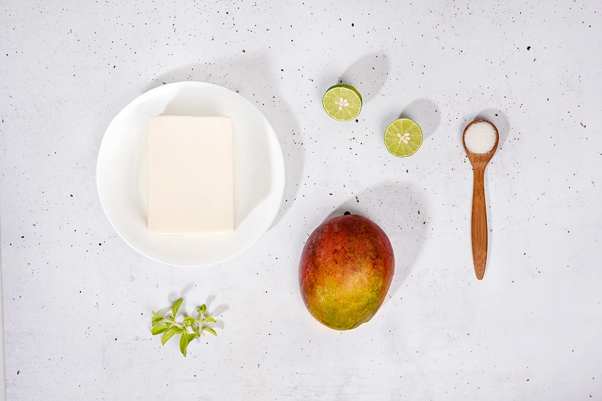 Japanese Silken Tofu Dessert with Mango Coulis - 54