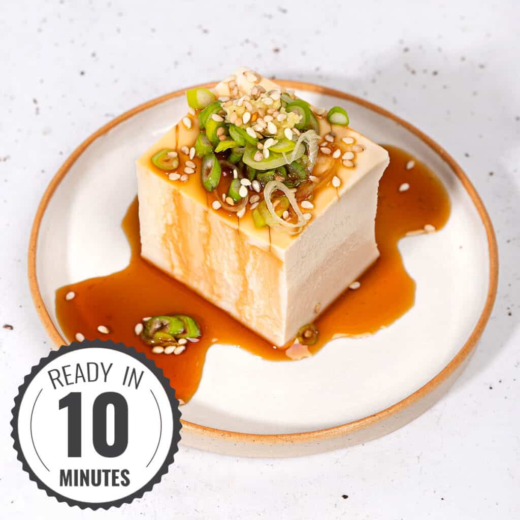 Japanese Silken Tofu – Hiyayakko (Vegan, 10 mins)
