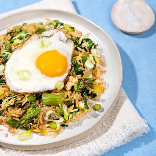 Healthy Spring Vegetable Fried Rice Recipe | Hurry The Food Up