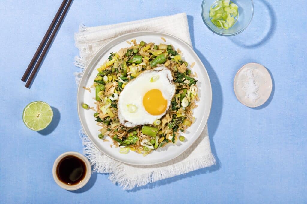 Healthy Spring Vegetable Fried Rice Recipe | Hurry The Food Up