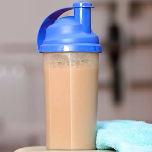 protein shake with milk