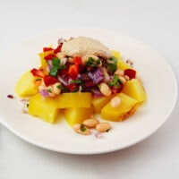 White Bean Salad on Baked Potato | Hurry The Food Up