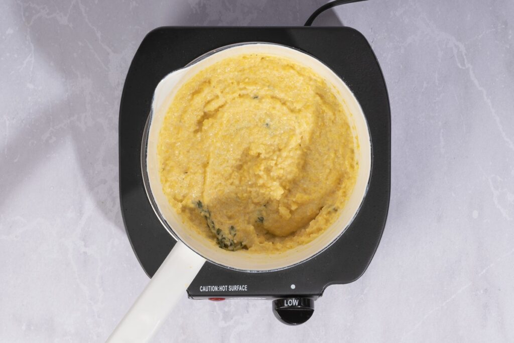 Italian Polenta with Creamy Mushrooms (highprotein!)