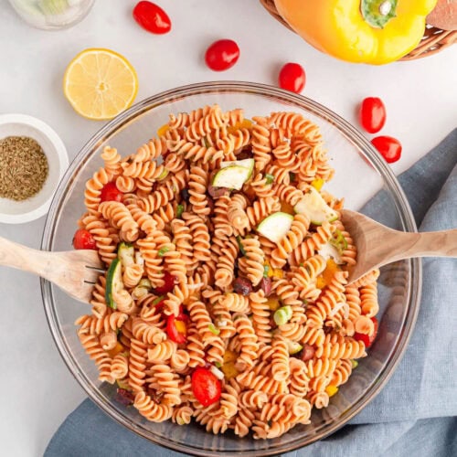 Epic Summer Salads - Red Lentil Pasta Salad | Hurry The Food Up