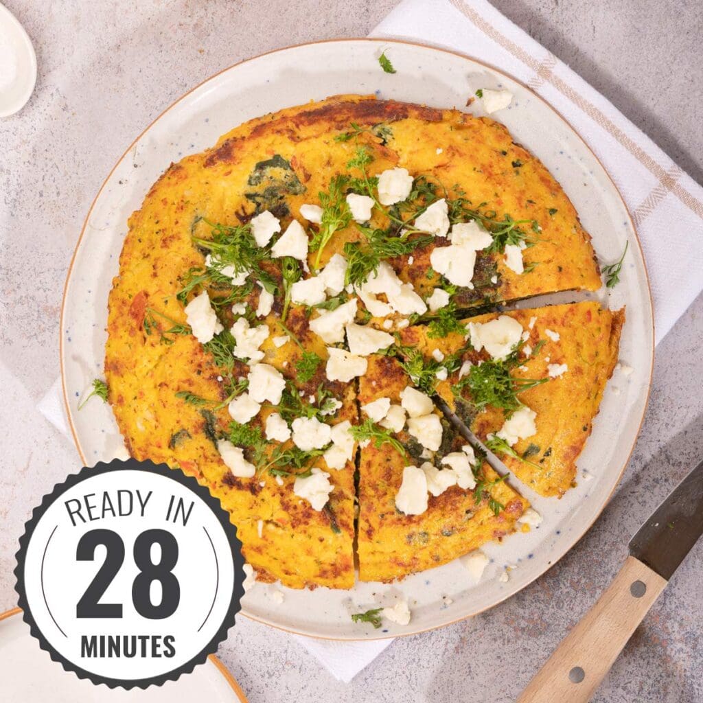 Easy Vegetable Frittata (Delicious and High Protein)