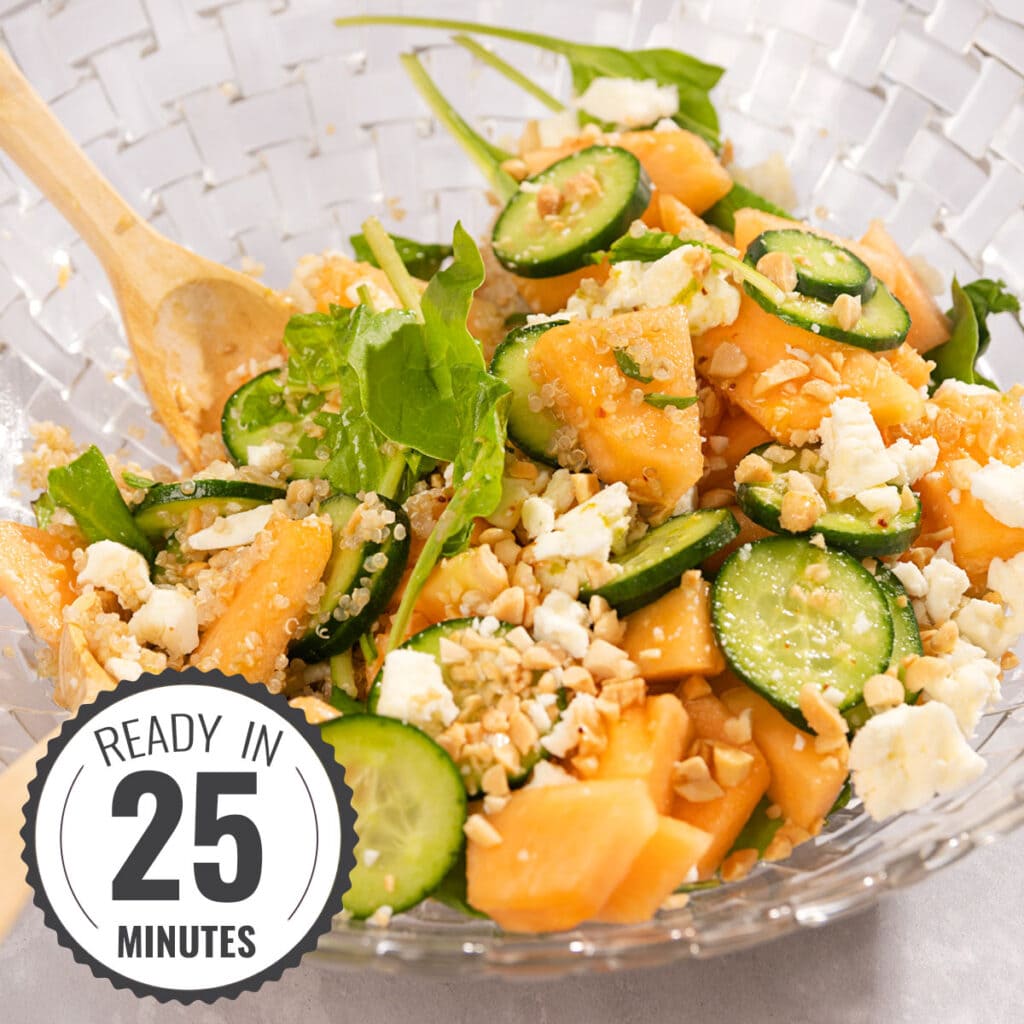 Cooling Cantaloupe Summer Salad (High-Protein Recipe)