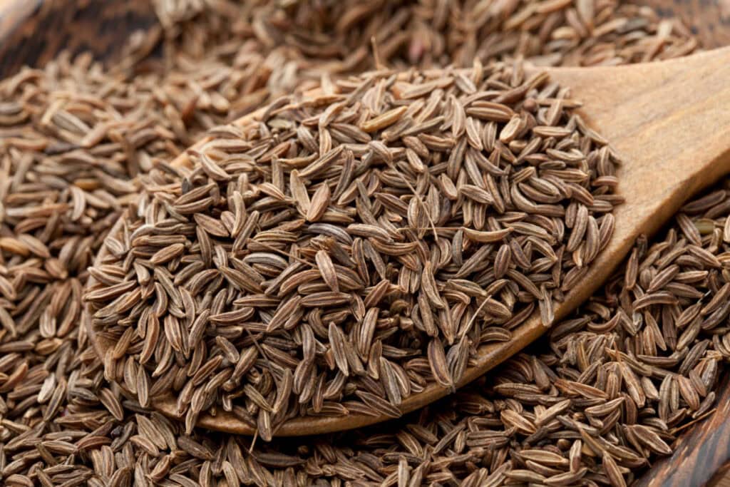 Caraway seeds on the wooden dishes | Hurry The Food Up