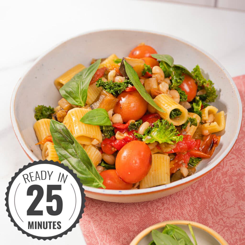 Saucy Eggplant Tomato Pasta: 30-Minute Vegan Feast