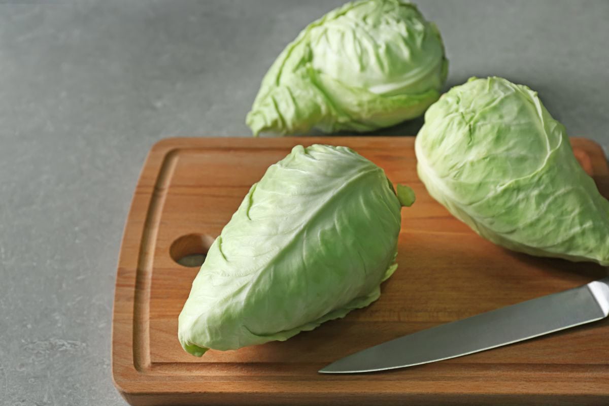 Three hispi cabbages on a cutting board | Hurry The Food Up