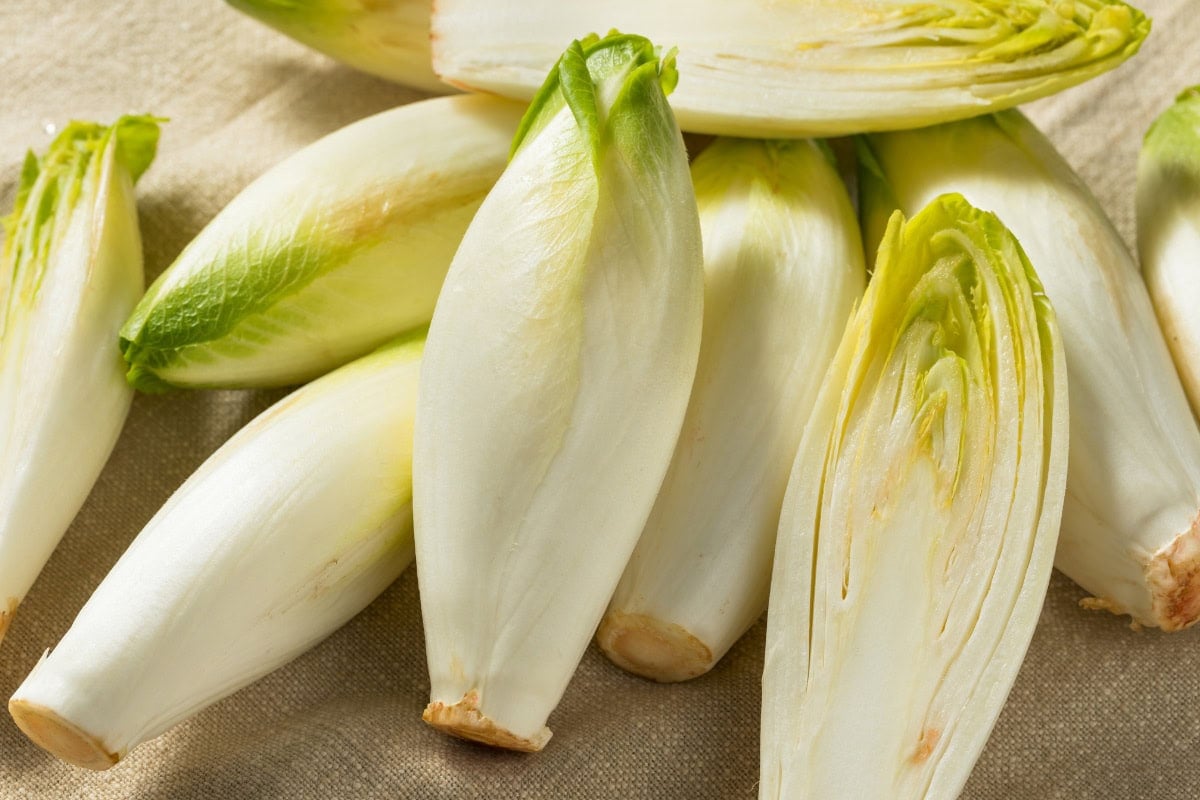 Belgian Endives are on a linen tablecloth | Hurry The Food Up