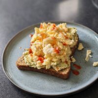 Scrambled Egg on Avocado Toast - 5