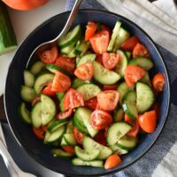 Simple Cucumber Tomato Salad - 4