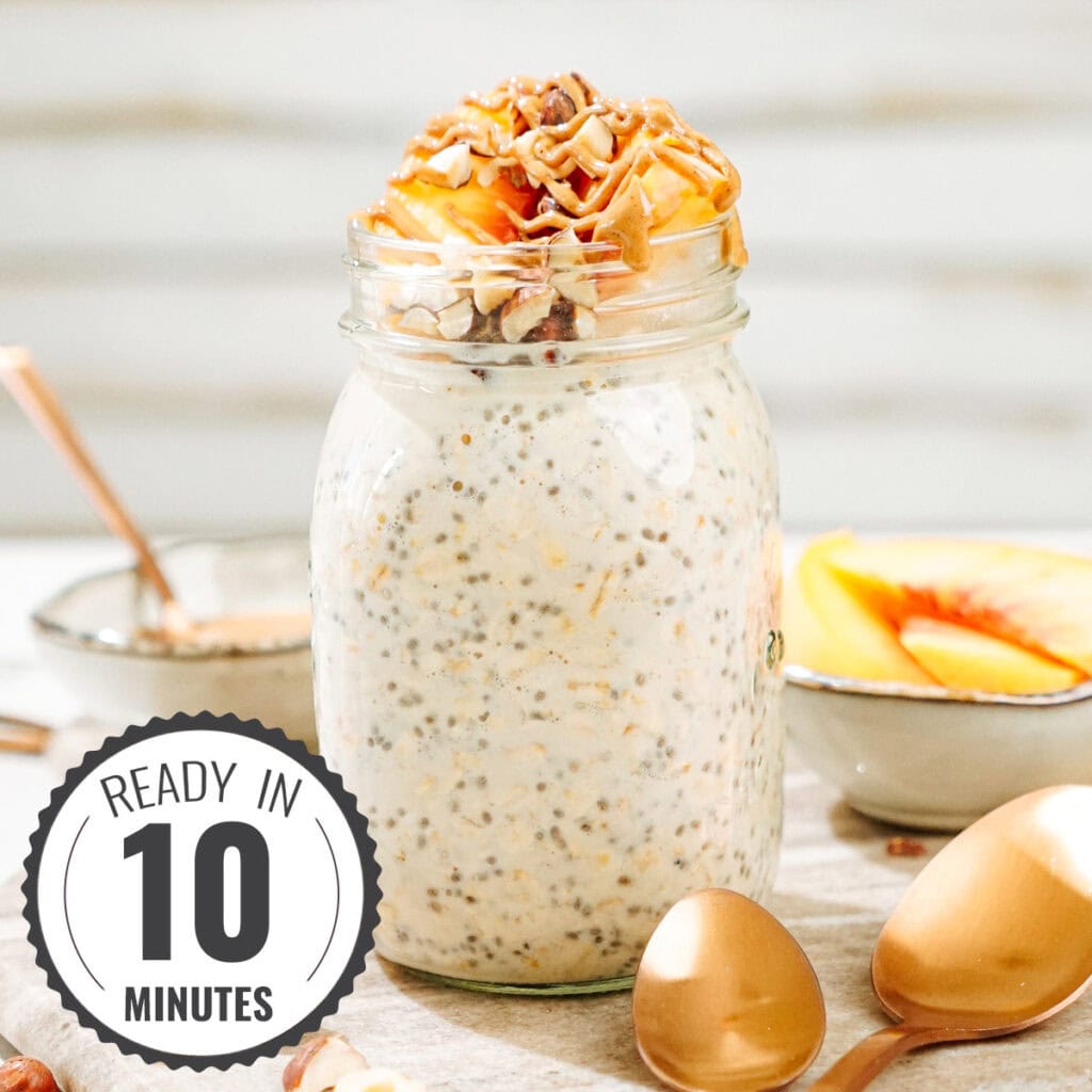 Overnight Oats with Protein Powder (25g protein boost!)