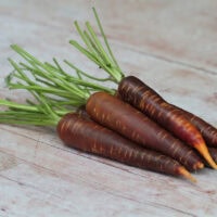 Purple carrots on wooden surface - 14