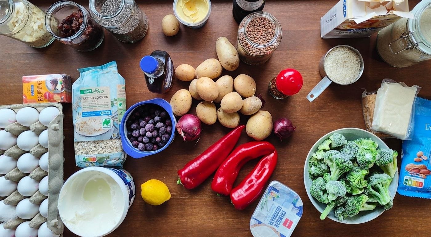 3-day Ingredients that went into the high protein dishes