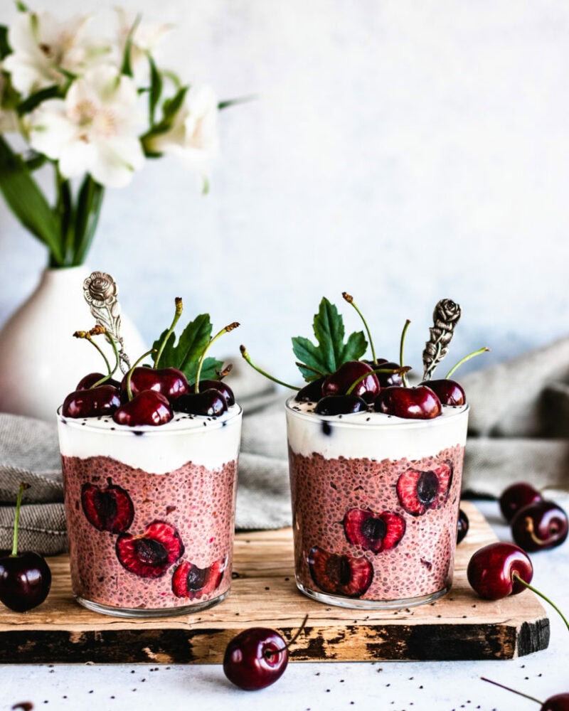 cherry chia pudding cherry chia pudding