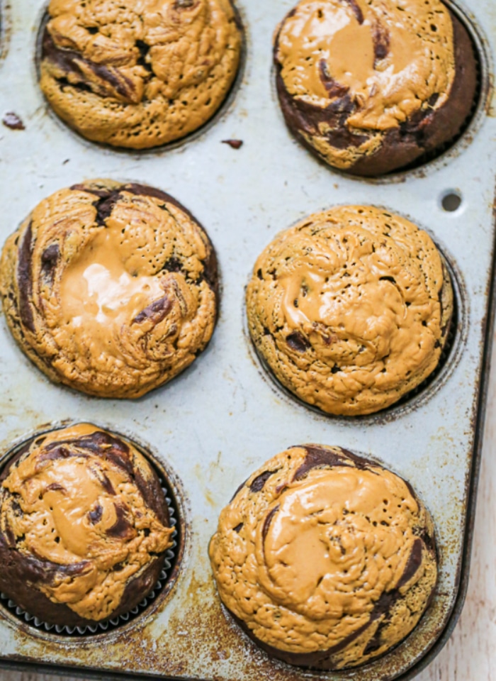 Peanut Butter Chocolate Swirl Muffins Peanut Butter Chocolate Swirl Muffins